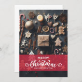 Invitation Joyeux Noël et Bonne Année (Devant / Derrière)