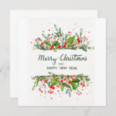 INVITATION JOYEUX NOËL ET BONNE ANNÉE (Devant / Derrière)