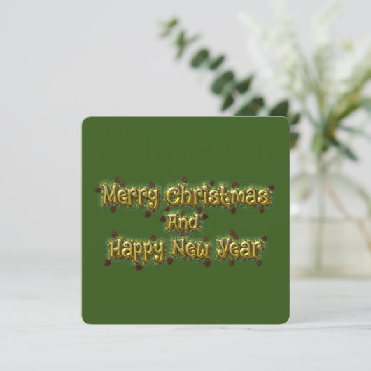 Invitation Joyeux Noël Et Bonne Année (Debout devant)