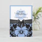 Invitation Joyeux Noël et fêtes heureuses, arc noir, (Debout devant)