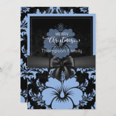 Invitation Joyeux Noël et joyeuses fêtes, arc noir (Devant / Derrière)