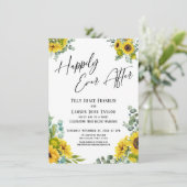 Invitation Joyeux Noël Eucalyptus Tournesol Fête (Debout devant)