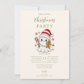 Invitation Joyeux Noël Fantôme Mignon (Devant)