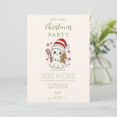 Invitation Joyeux Noël Fantôme Mignon (Debout devant)