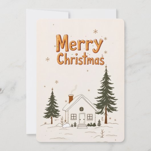 Invitation Joyeux Noël Farmhouse Winter Holiday Card. (Devant)