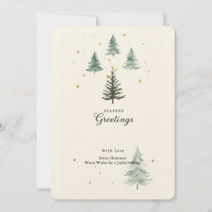 Invitation Joyeux Noël Farmhouse Winter Holiday Card.