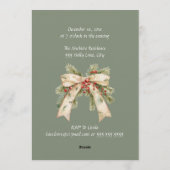 Invitation Joyeux Noël Fête à la Maison  (Dos)