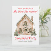 Invitation Joyeux Noël Fête à la Maison  (Debout devant)