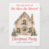 Invitation Joyeux Noël Fête à la Maison  (Devant)