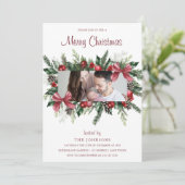 Invitation Joyeux Noël Fête de la couronne photo (Debout devant)