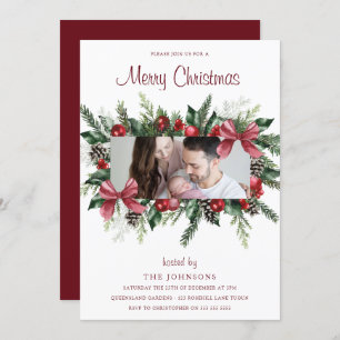 Invitation Joyeux Noël Fête de la couronne photo