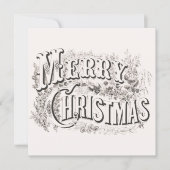 Invitation Joyeux Noël, Fête de Noël Vintage (Devant)