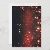 Invitation Joyeux Noël Fête Rouge Or Baubles (Dos)