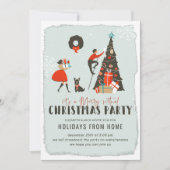 Invitation Joyeux Noël | Fête Virtuelle de Noël (Devant)
