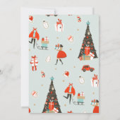 Invitation Joyeux Noël | Fête Virtuelle de Noël (Dos)