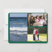 Invitation Joyeux Noël Floride Blanc brillant Police (Devant)