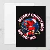 INVITATION JOYEUX NOËL FUNNY SPACE ASTRONAUTE (Devant / Derrière)