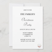 Invitation Joyeux Noël Gingerbread Homme, Femme & Maison (Dos)