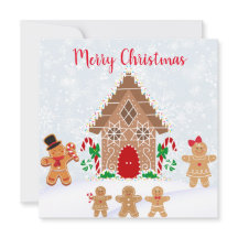 Joyeux Noël Gingerbread Maison avec famille