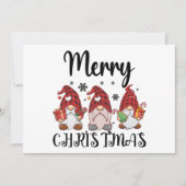 Invitation Joyeux Noël Gnomies Gnomes de Noël (Devant)