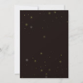 Invitation Joyeux Noël Gold Sparkle Script PHOTO Salutation (Dos)