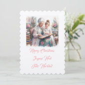 Invitation Joyeux Noël Grand-mère (Debout devant)