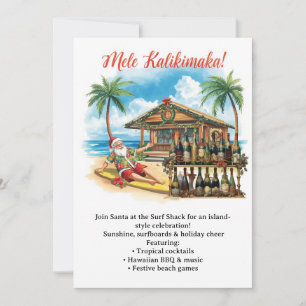 Invitation Joyeux Noël Hawaïen « Mele Kalikimaka ! »