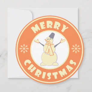 Invitation Joyeux Noël heureux bonhomme de neige célèbre styl