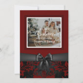 Invitation Joyeux Noël heureux vacances script personnalisé (Devant)