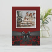 Invitation Joyeux Noël heureux vacances script personnalisé (Debout devant)