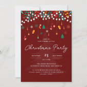 Invitation Joyeux Noël Hiver Bas Fête Fête (Devant)