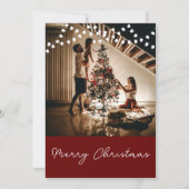 Invitation Joyeux Noël Hiver Bas Fête Fête (Dos)