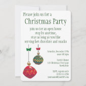 Invitation Joyeux Noël Ho Ho Ho, décorations de cannes de bon (Dos)