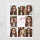 Invitation Joyeux Noël huit design multi photo (Devant)