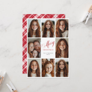 Invitation Joyeux Noël huit design multi photo