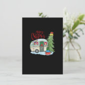 Invitation Joyeux Noël Joyeux Camper Drôle Camping Vie Fa (Debout devant)