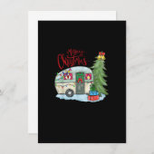Invitation Joyeux Noël Joyeux Camper Drôle Camping Vie Fa (Devant / Derrière)