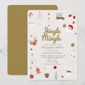 Invitation Joyeux Noël Joyeux Noël Jingle Mingle (Devant / Derrière)