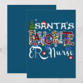 Invitation Joyeux Noël la infirmière des urgences préférée du (Devant / Derrière)