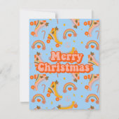 Invitation Joyeux Noël les années 70 super disco motif (Devant)