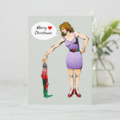 Invitation Joyeux Noël Little Elf Party (Debout devant)