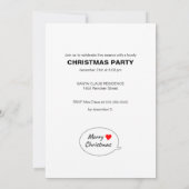 Invitation Joyeux Noël Little Elf Party (Dos)