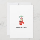 Invitation Joyeux Noël mignon santaclaus cadeau pour les amis (Dos)