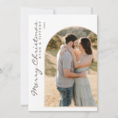 Invitation Joyeux Noël Moderne Avec Arche Photo (Devant)