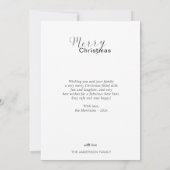 Invitation Joyeux Noël moderne gris, nuage photo Holliday (Dos)