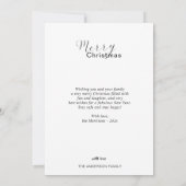 Invitation Joyeux Noël Moderne Nuage Noir Photo Holliday (Dos)