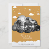 Invitation Joyeux Noël Moderne Nuage Photo Holliday (Devant)