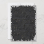 Invitation Joyeux Noël Neige Rouge Floral Chalkboard Party (Dos)