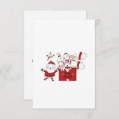 Invitation Joyeux Noël Père Noël et boîte cadeau (Devant / Derrière)