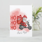 Invitation Joyeux Noël père Noël ho ho ho  (Debout devant)